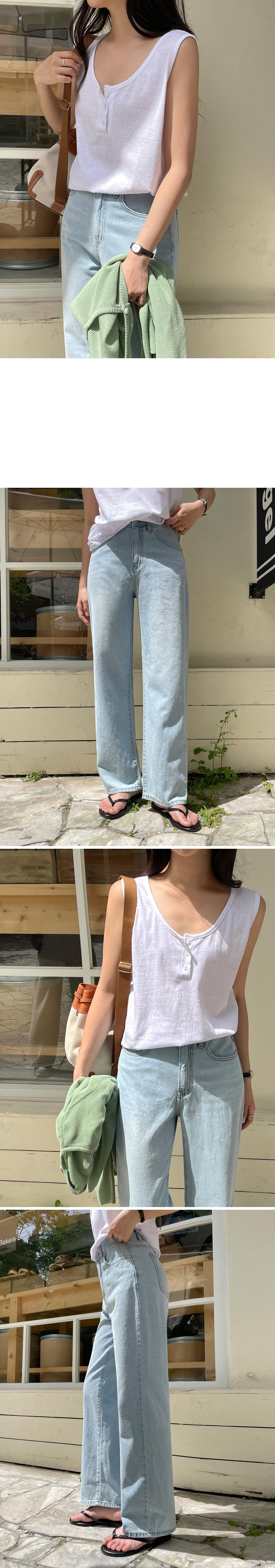 ストレートライトブルーデニムパンツ | レディースファッション通販