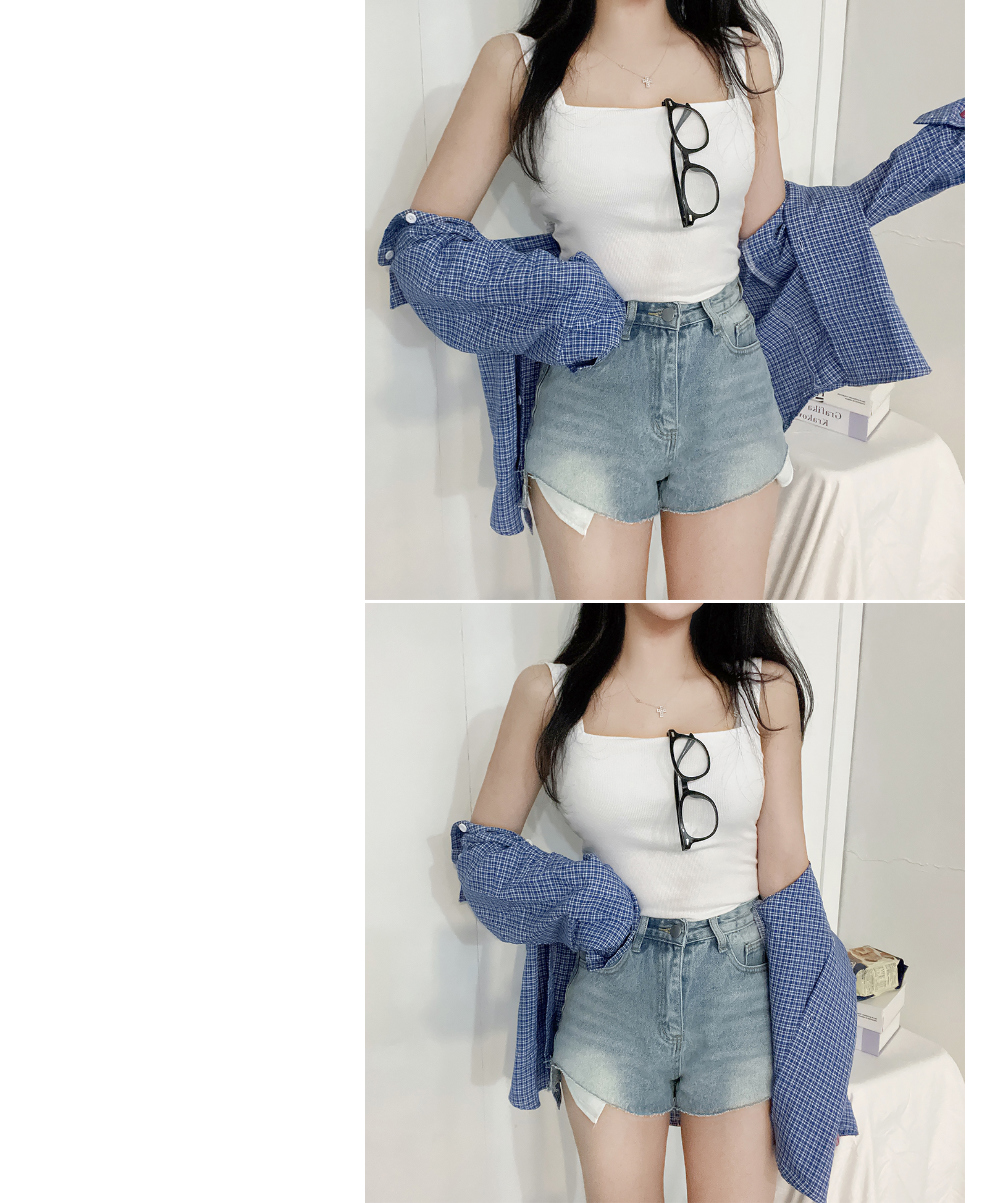 デニムショートAラインデニムパンツショートパンツ | レディース