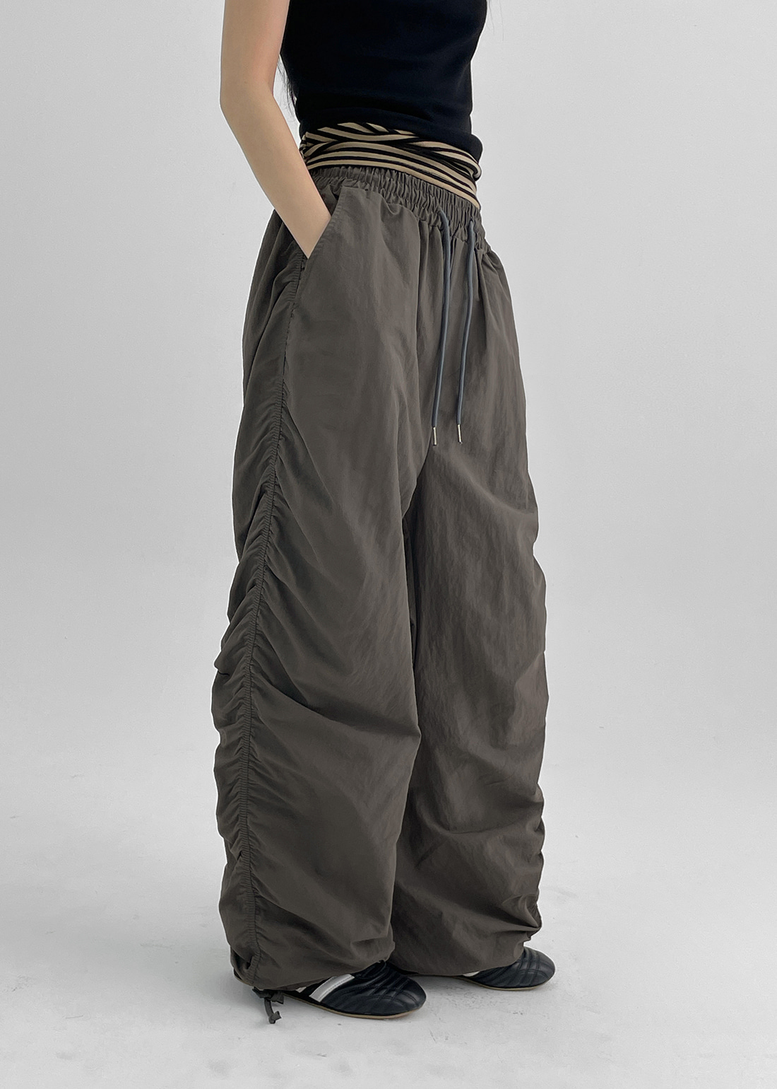 コムデギャルソン 2015AW 立体 ドローストリング ワイドパンツ COMME des GARCONS / コムデギャルソン | 2015AW | 立体 ドロー