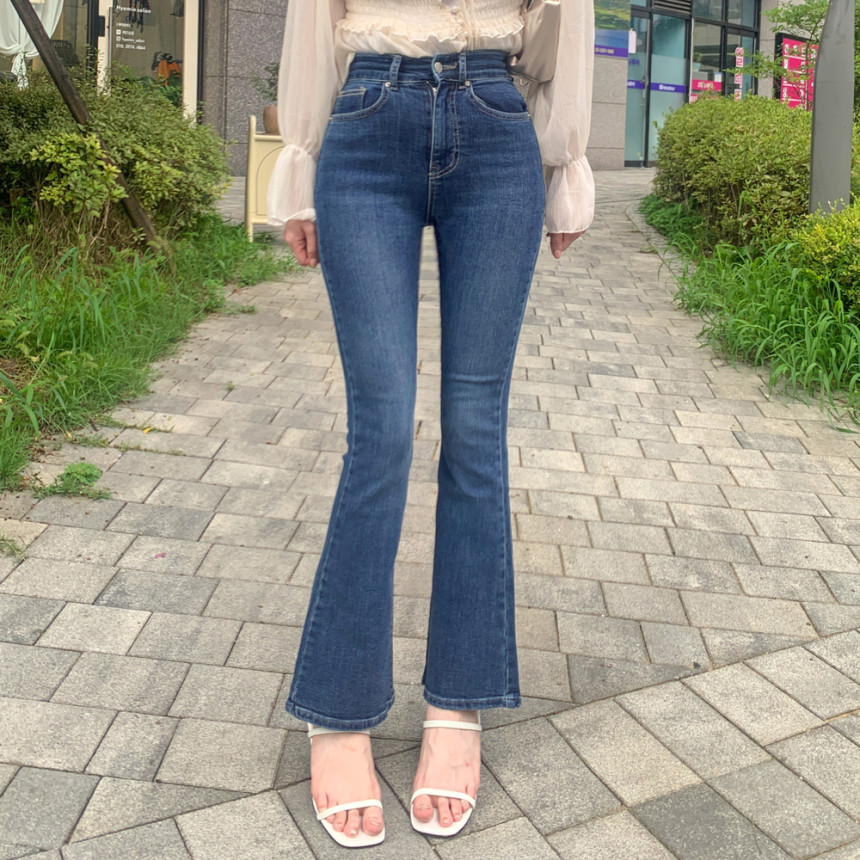 ストレッチウォッシングハイウエストブーツカットデニムパンツ