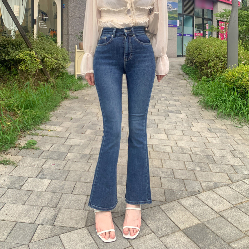 ストレッチウォッシングハイウエストブーツカットデニムパンツ