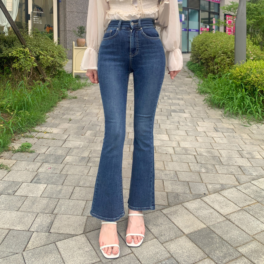 GDN ハイウエストブーツカットデニムパンツ ハイウエストブーツカットデニムパンツ・全2色 | レディース
