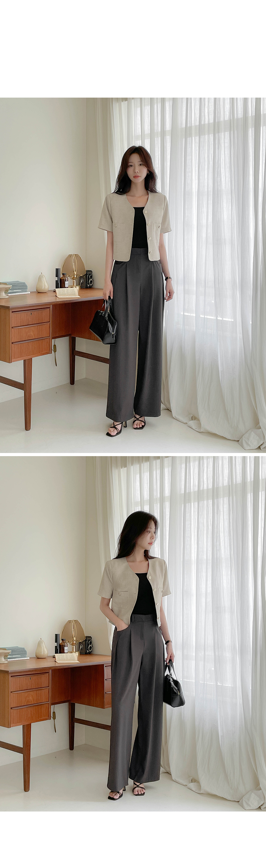 ツータックワイド無地スラックス | レディースファッション通販 - DHOLIC