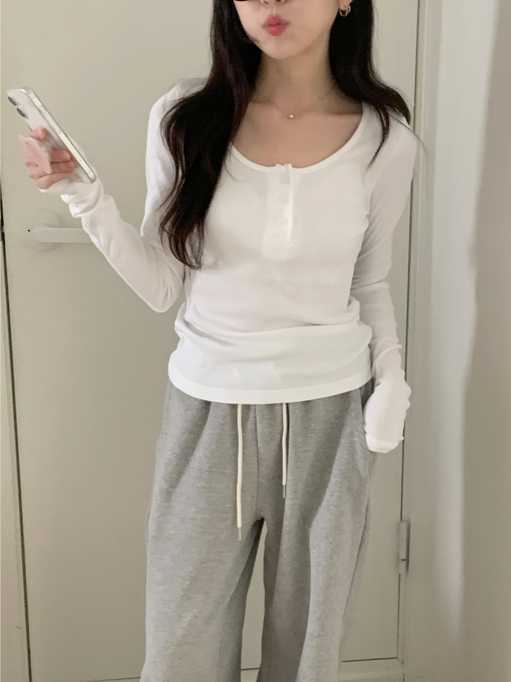 未使用品送料込み　nowos　UネックTシャツ白 1921422_info_29335AF9-7BD9-