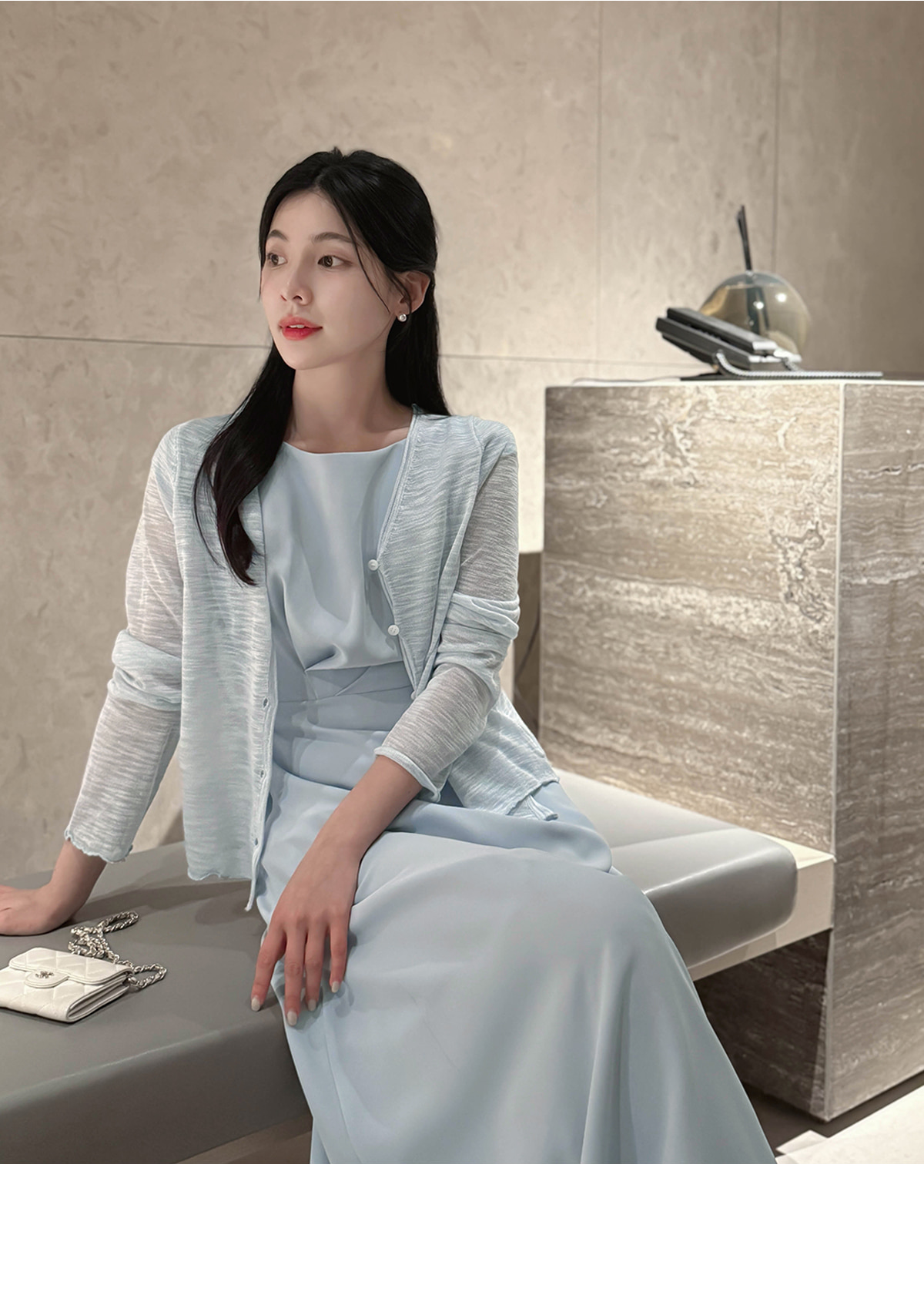 美品【Sybilla】ラップ　ギャザー デザイン　ロングワンピース ジップアップロングギャザーバックストラップワンピース