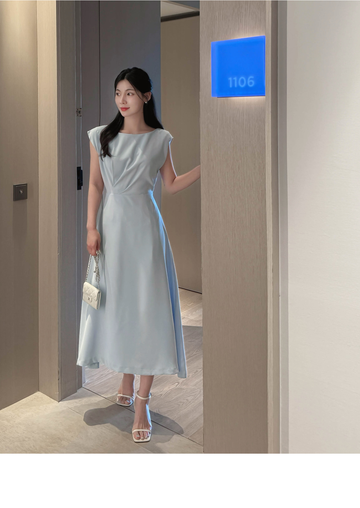 美品【Sybilla】ラップ　ギャザー デザイン　ロングワンピース セール】 パワーショルダーワンピース （ロング・マキシ丈