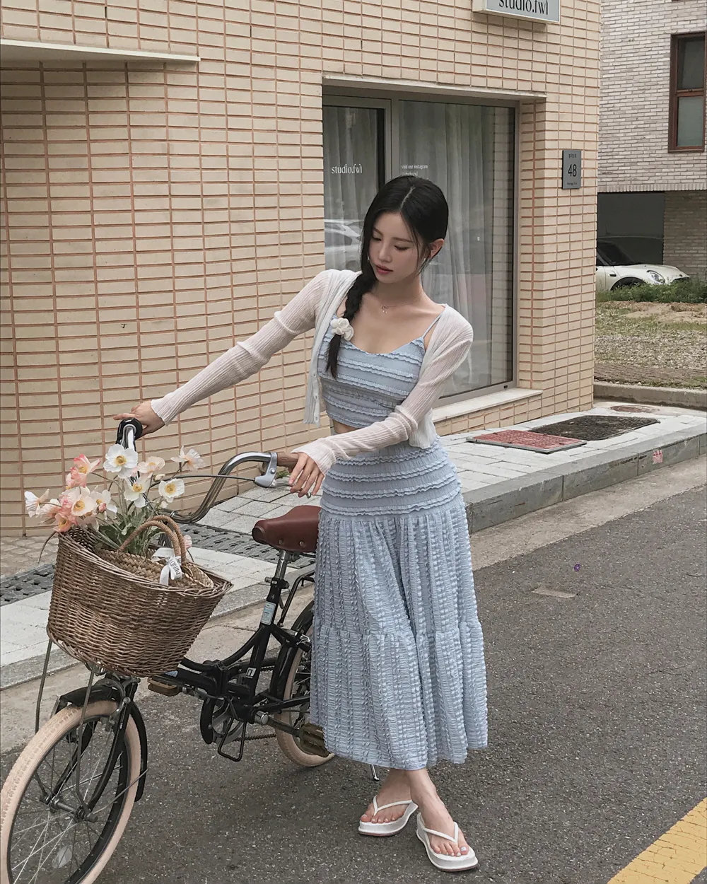드레스 모델 착용 이미지-S1L108
