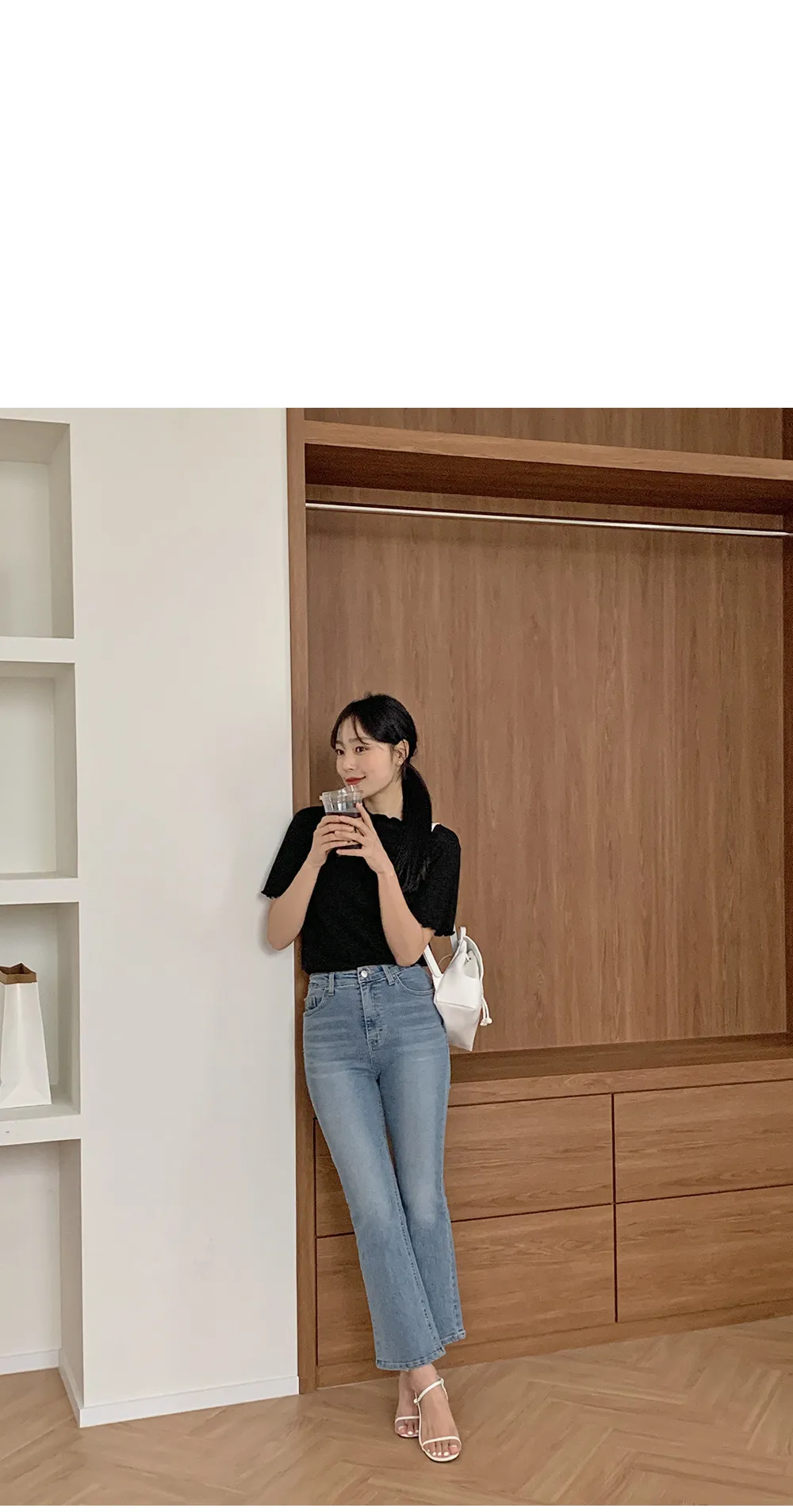 위러블리반팔_와플지 러플티셔츠