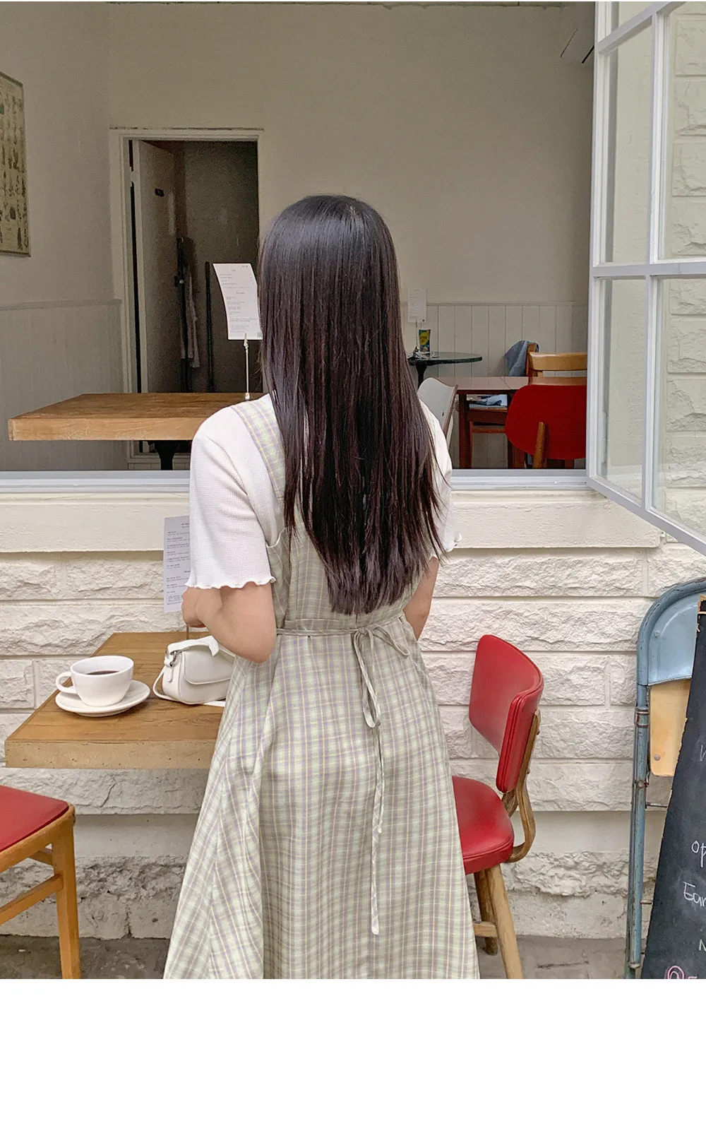 위러블리반팔_와플지 러플티셔츠