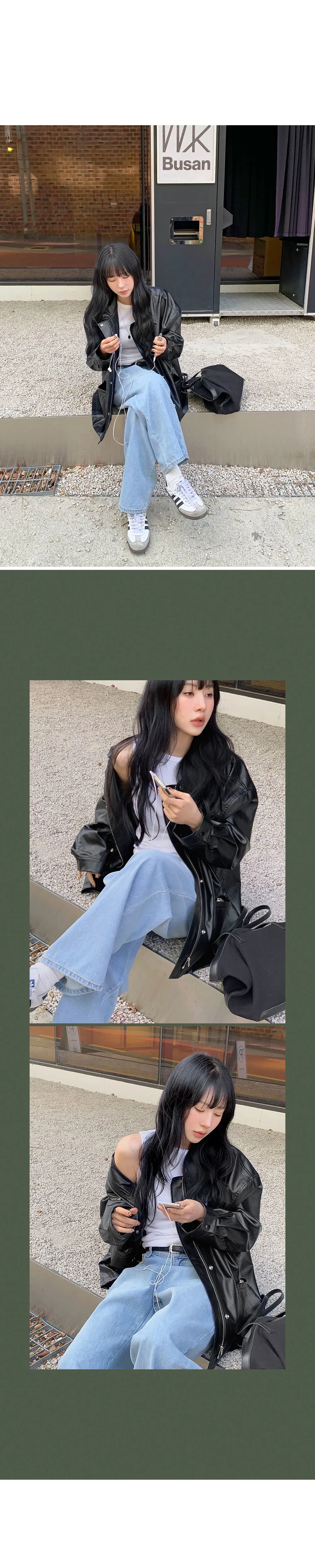 이지골지 라운드넥 슬림핏 베이직 나시