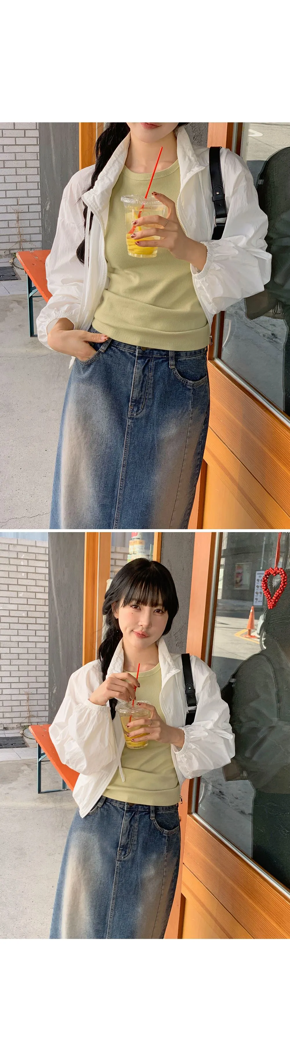 이지골지 라운드넥 슬림핏 베이직 나시