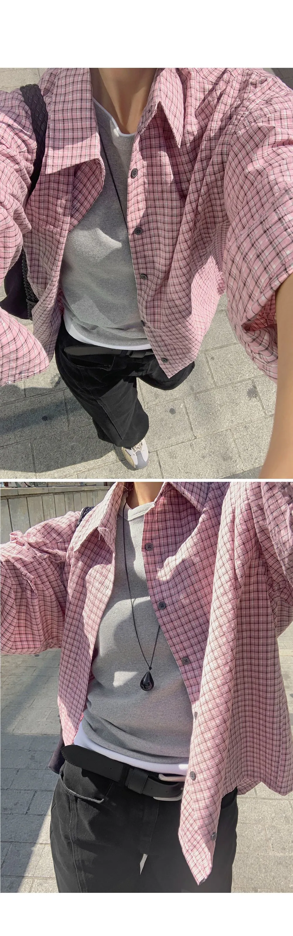 이지골지 라운드넥 슬림핏 베이직 나시