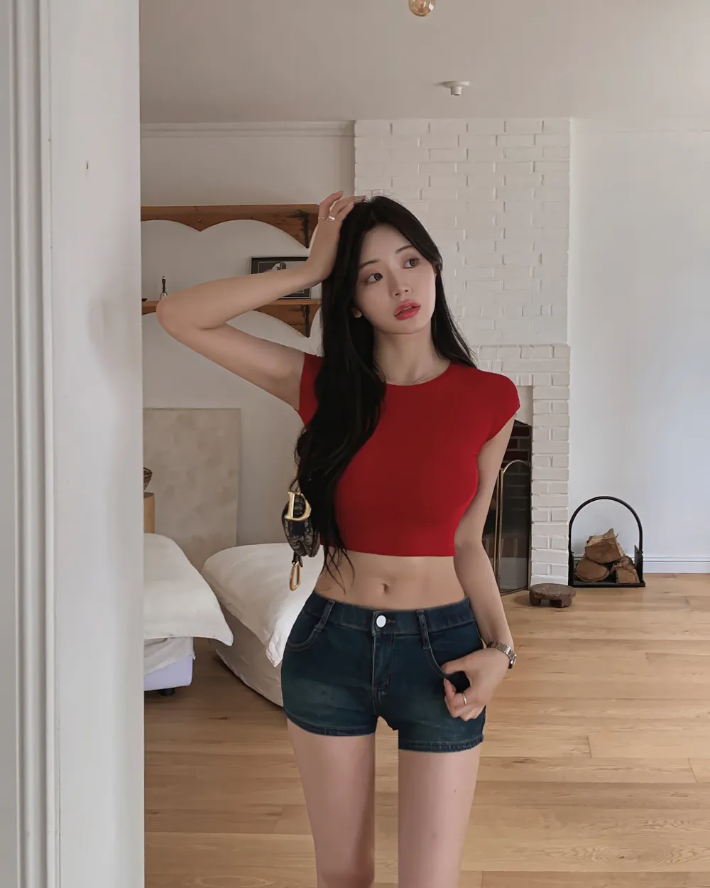반바지 모델 착용 이미지-S2L37