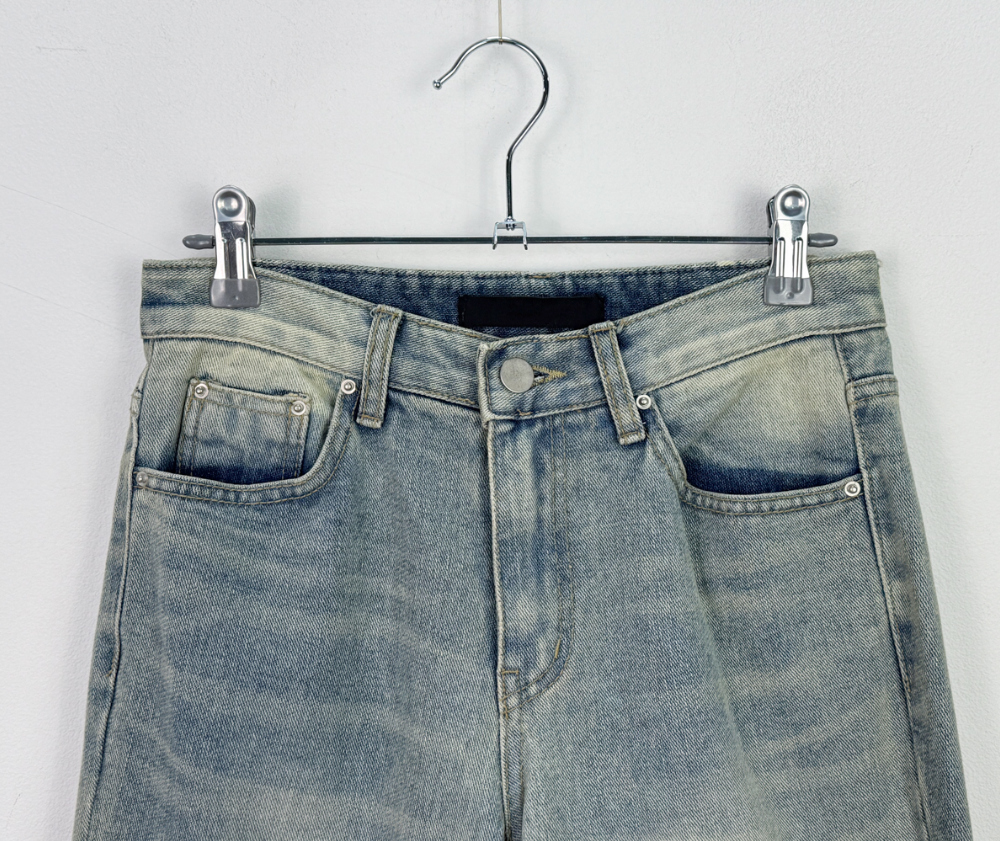 ビンテージウォッシングローライズブーツカットライトブルーデニム