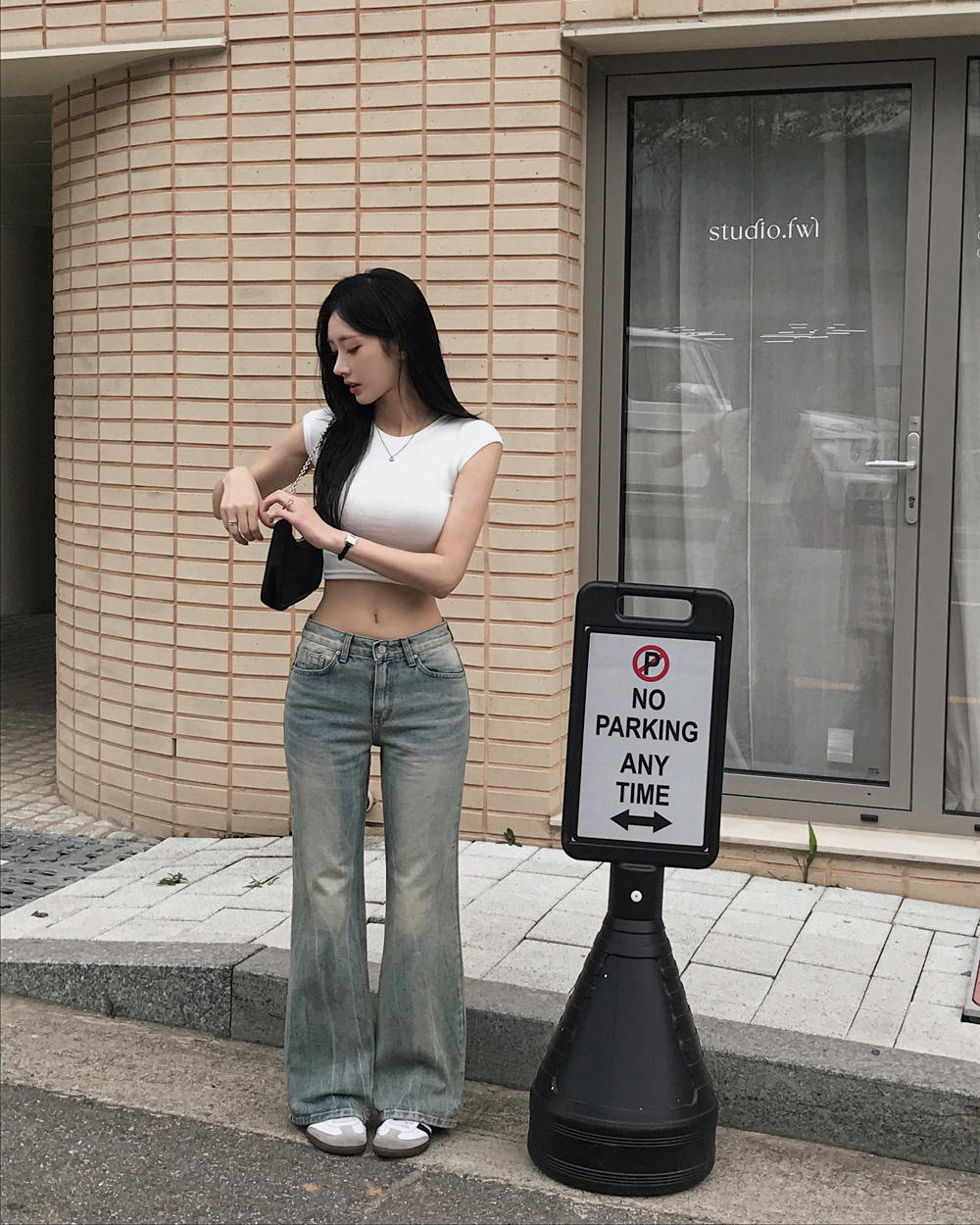 ビンテージウォッシングローライズブーツカットライトブルーデニム