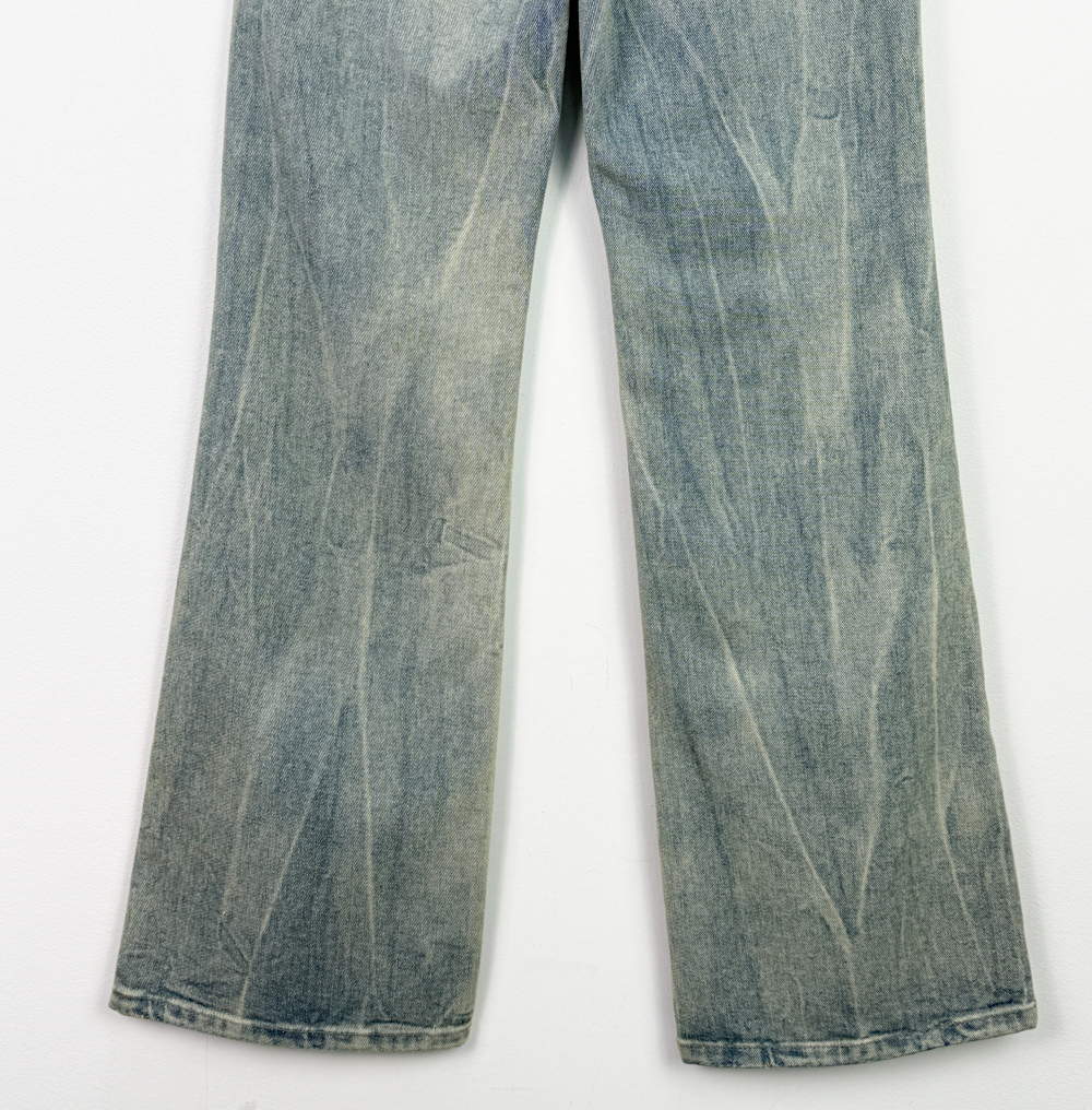 ビンテージウォッシングローライズブーツカットライトブルーデニム