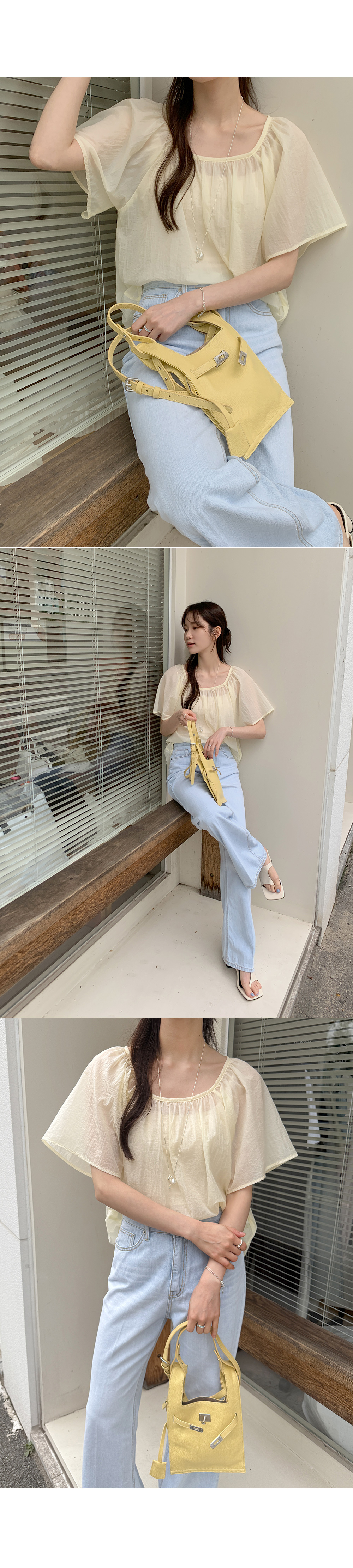 SELF-PORTRAIT★ギャザー シースルー トップス★関税込み AZUL BY MOUSSY | シアーレイヤードギャザートップス (Tシャツ