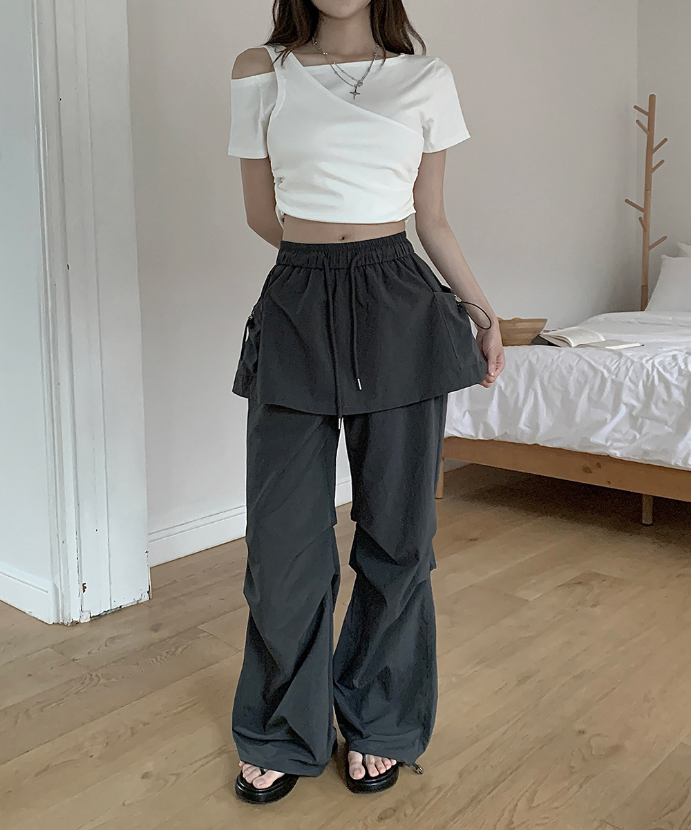 コムデギャルソン 2015AW 立体 ドローストリング ワイドパンツ COMME des GARCONS / コムデギャルソン | 2015AW | 立体 ドロー