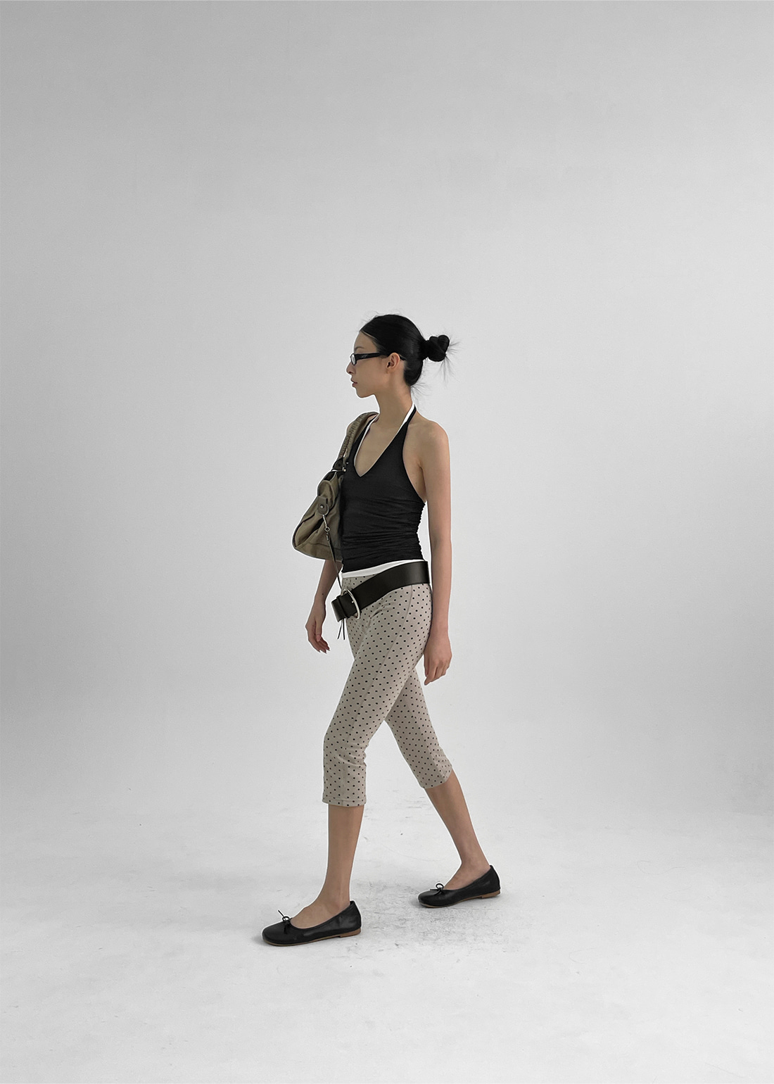 Sporty & Rich ブラウンショートレギンス Mサイズ c800909002.jpg