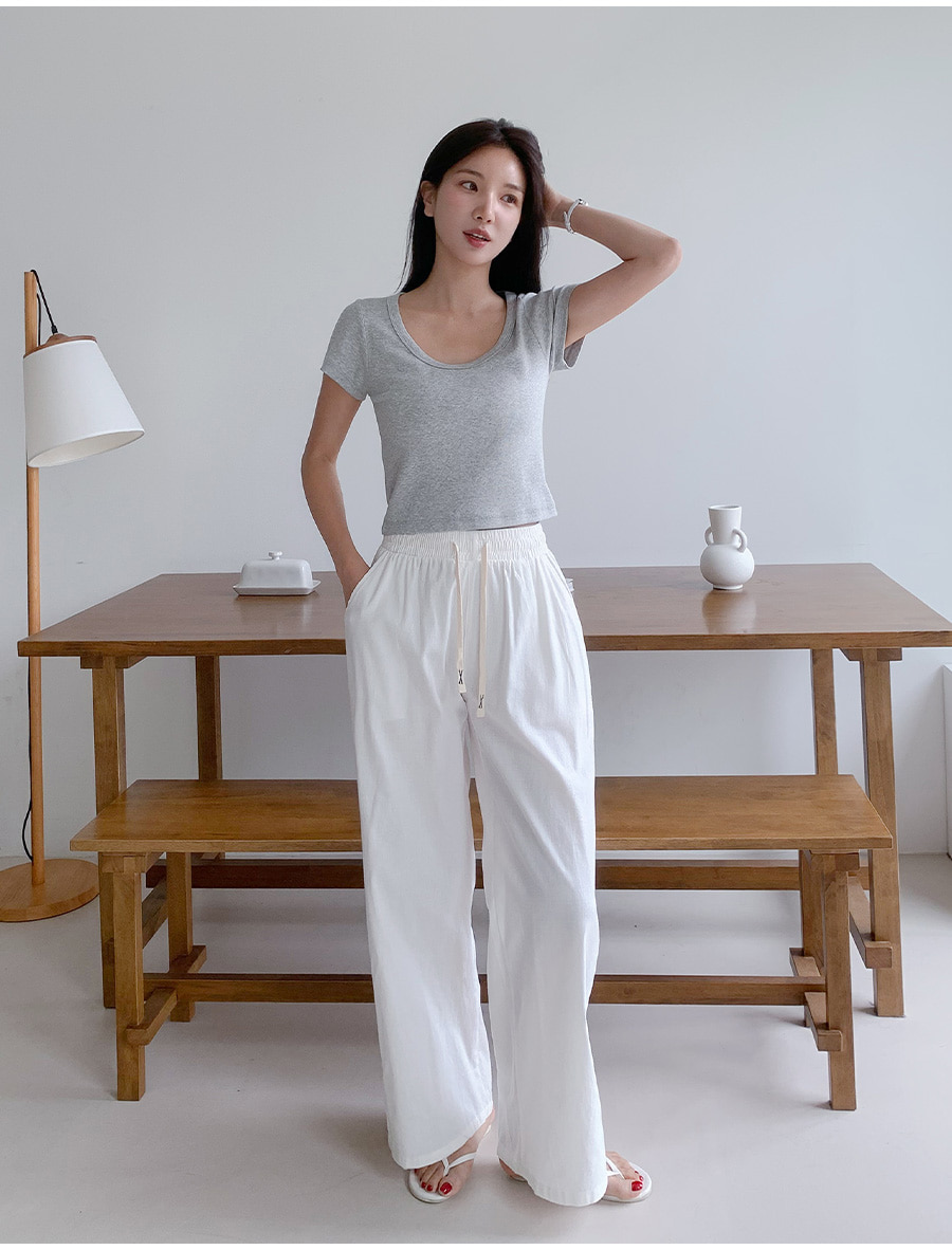 トップス u セール】DEEP U NECK TOPS（Tシャツ/カットソー）｜CLANE（クラネ）の