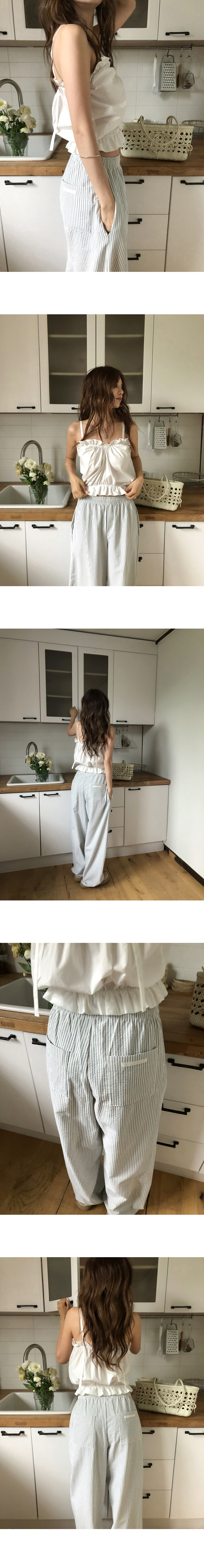 ワイドゴムストライプパンツ | レディースファッション通販 - DHOLIC