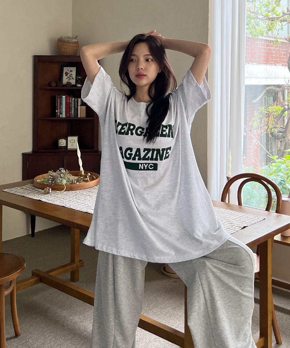 ボクシー半袖ワイドプリントTシャツ | レディースファッション通販