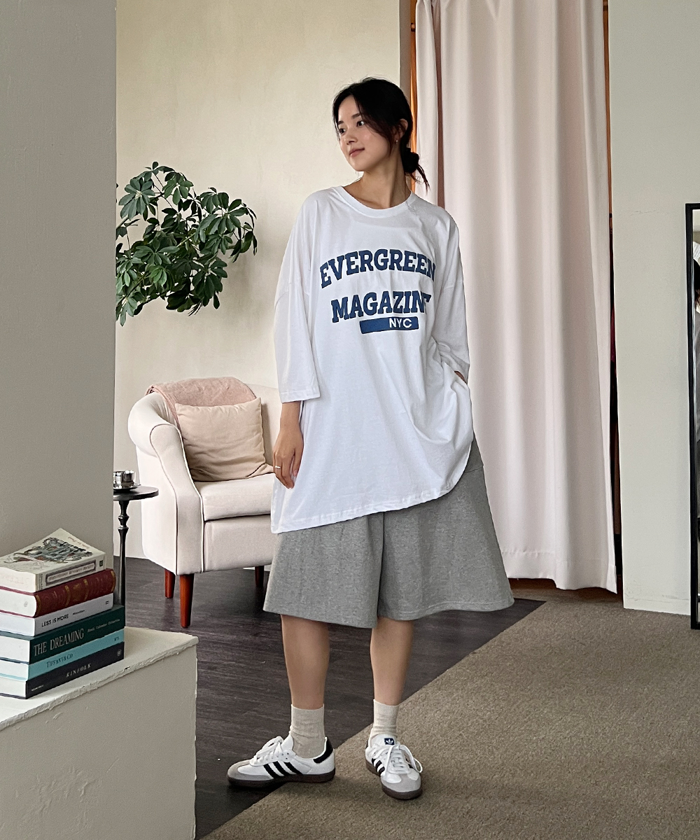 ボクシー半袖ワイドプリントTシャツ | レディースファッション通販