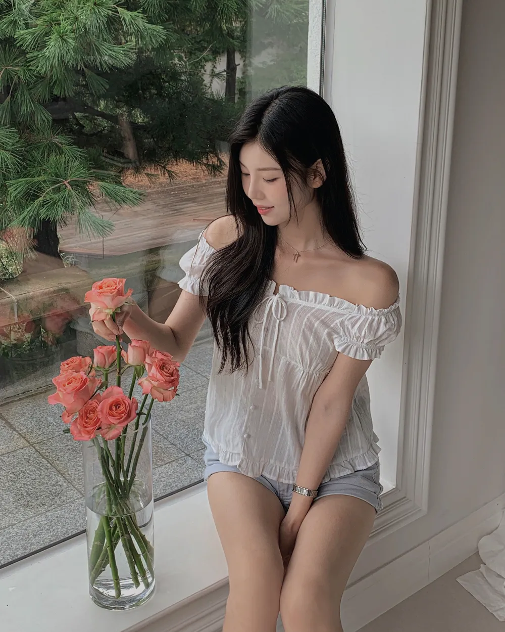 반바지 모델 착용 이미지-S1L86