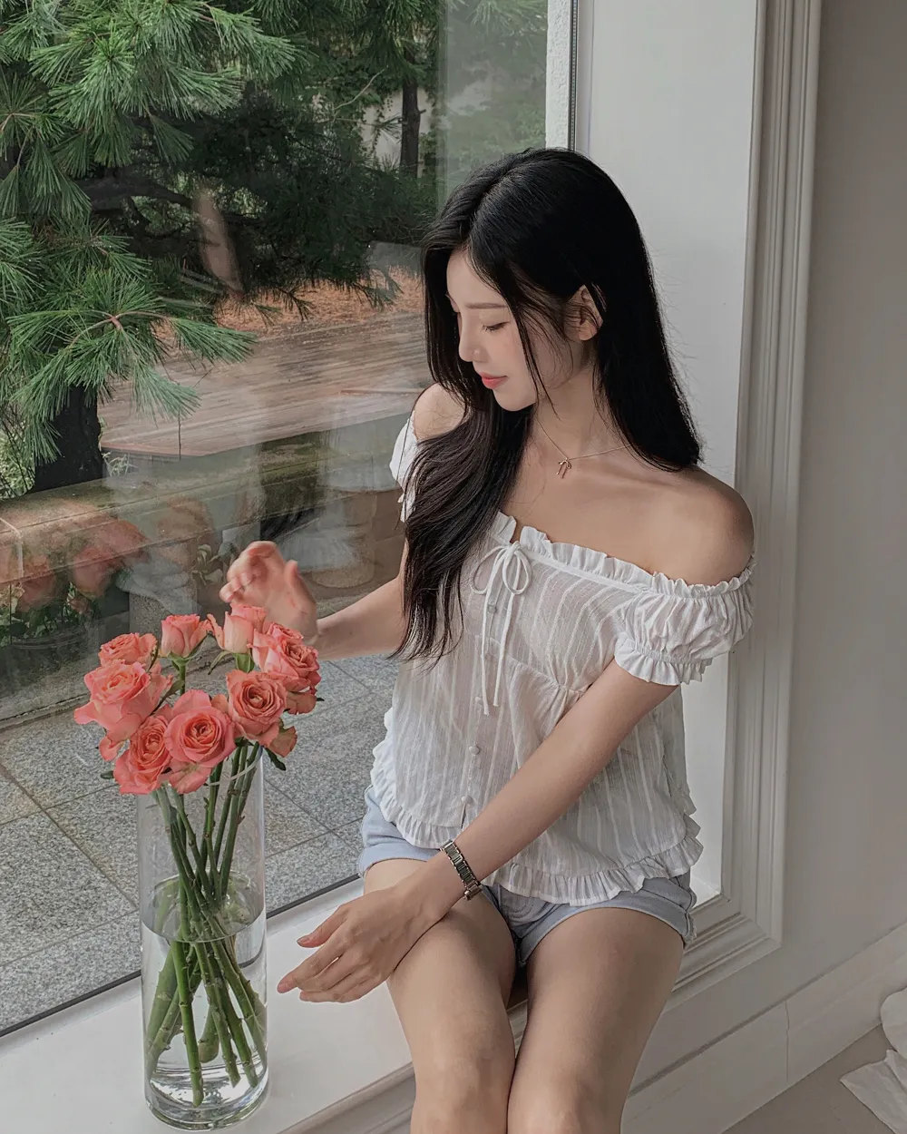 반바지 모델 착용 이미지-S1L85