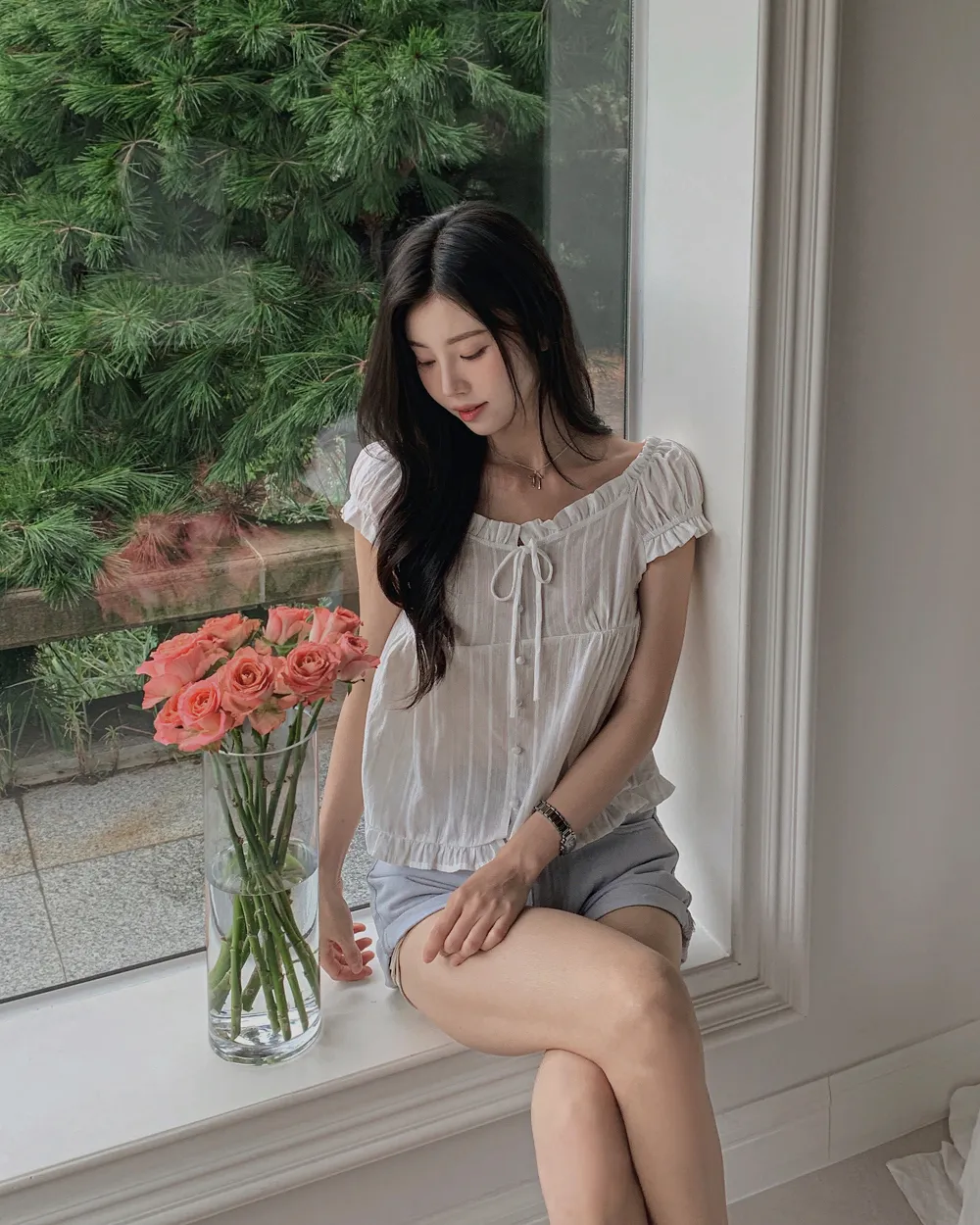반바지 모델 착용 이미지-S1L101