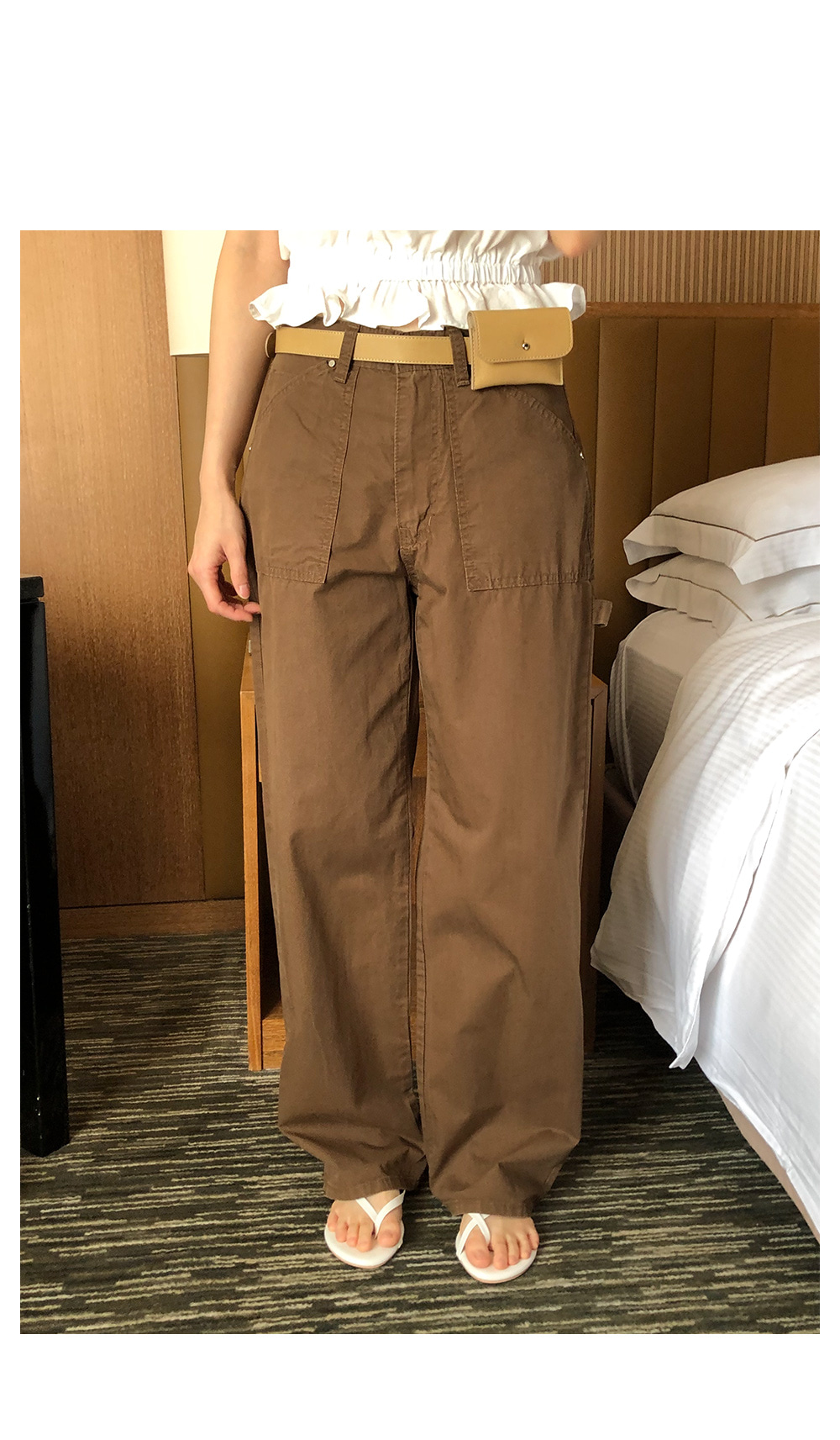 ワイドカーゴフラップポケットパンツ | レディースファッション通販