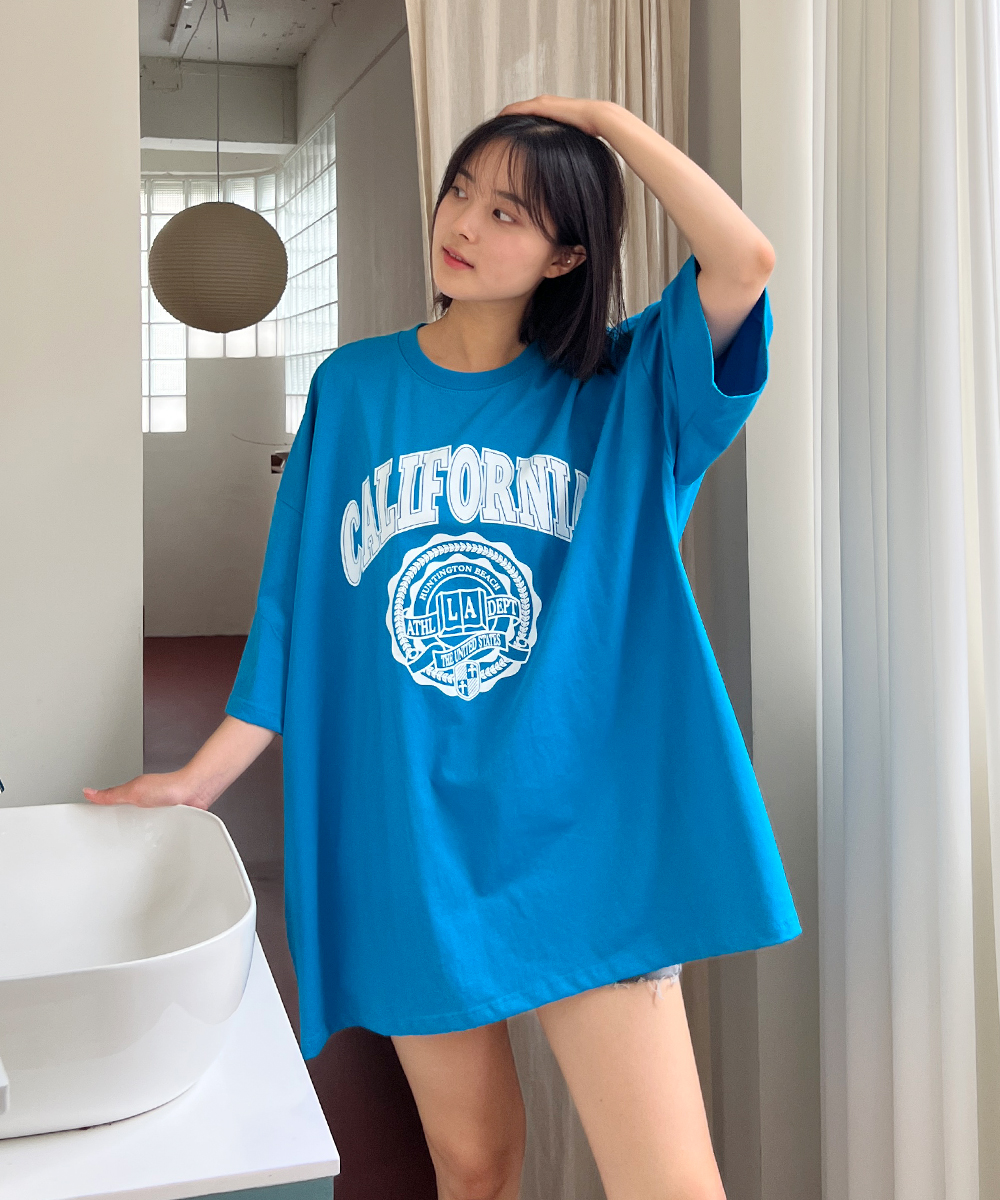オーバーサイズビッグ半袖プリントTシャツ | レディースファッション