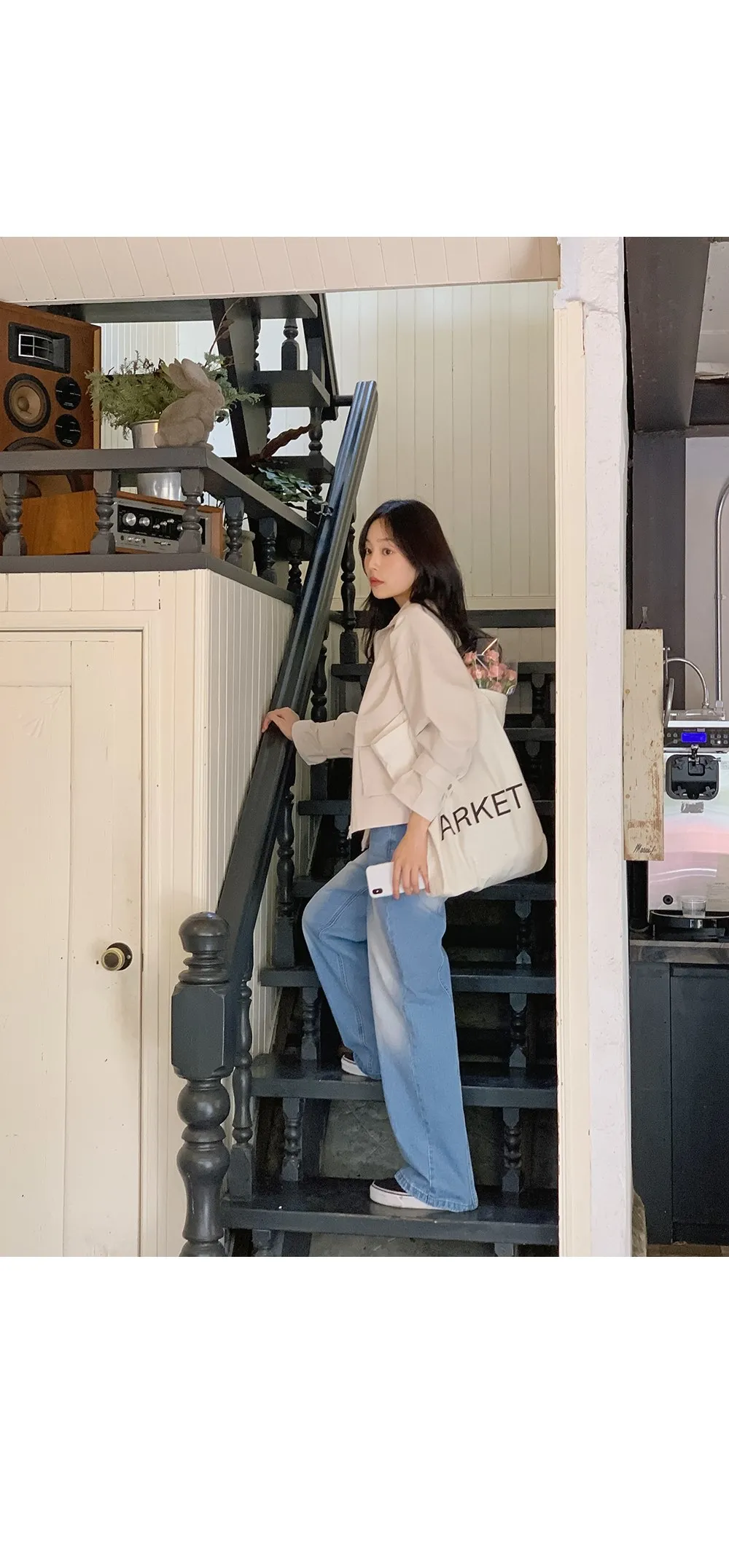 푸젠 루즈핏 하이넥 야상점퍼