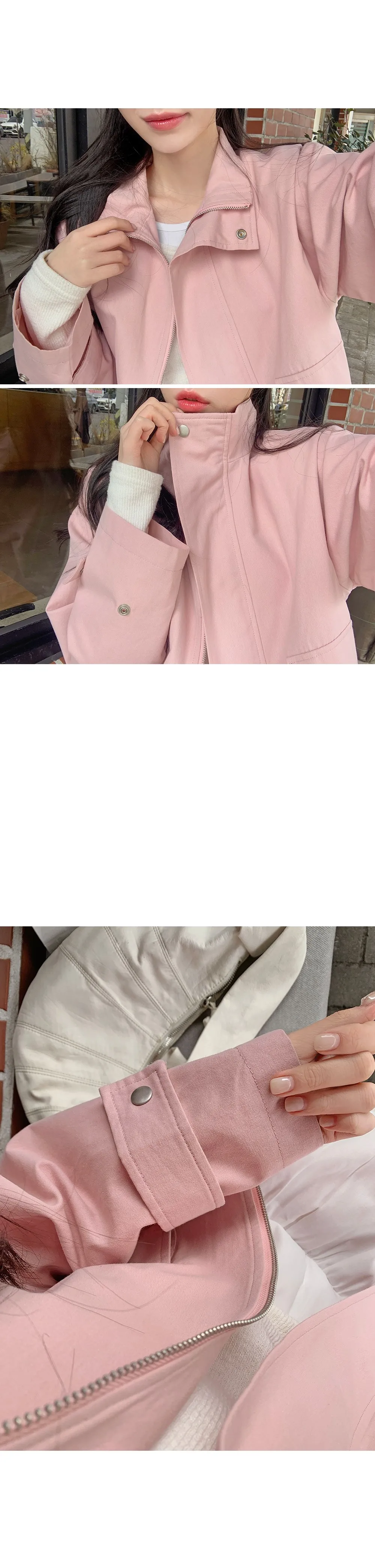푸젠 루즈핏 하이넥 야상점퍼