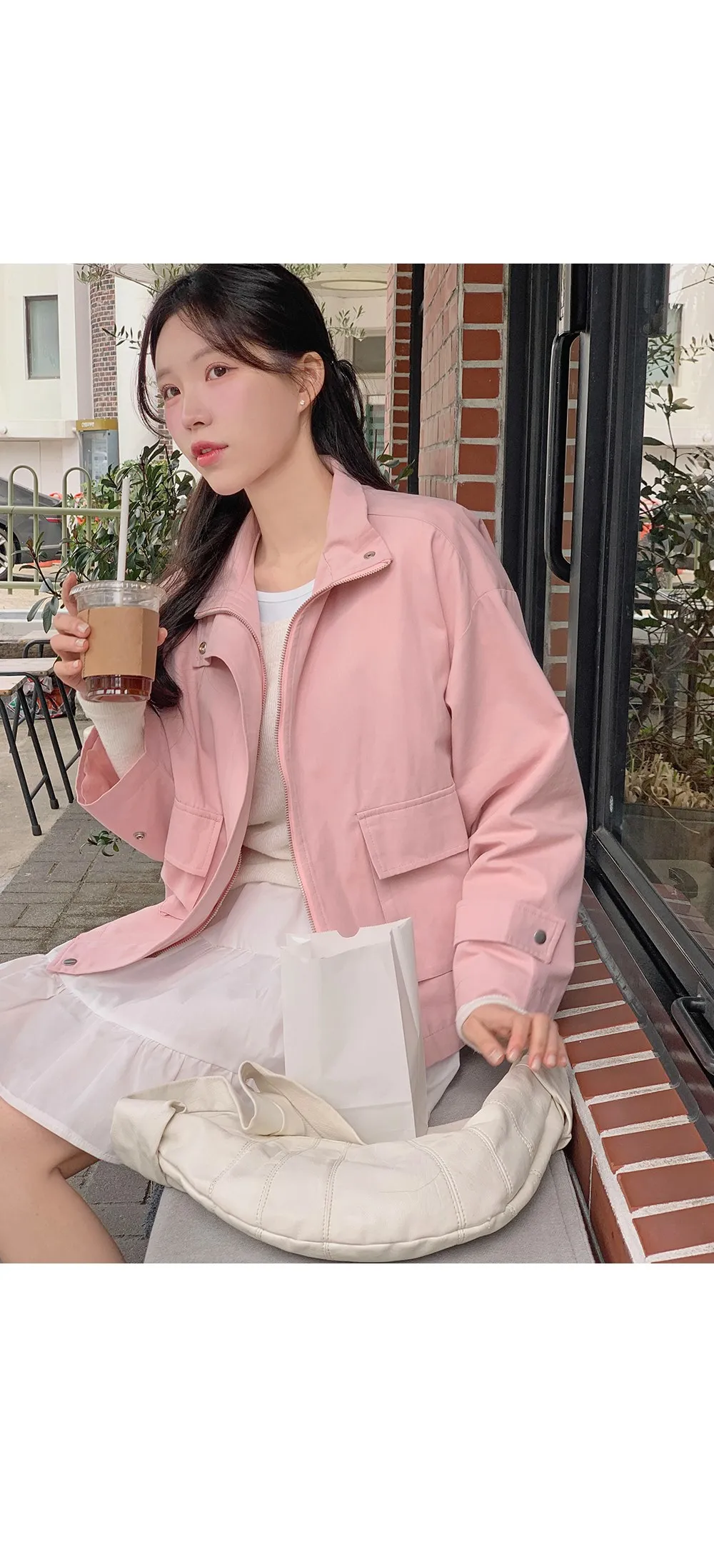 푸젠 루즈핏 하이넥 야상점퍼