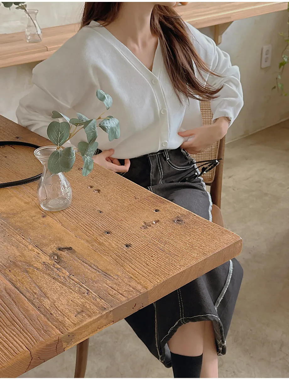 RIRINCO Ⅴネックルーズフィットニットカーディガン