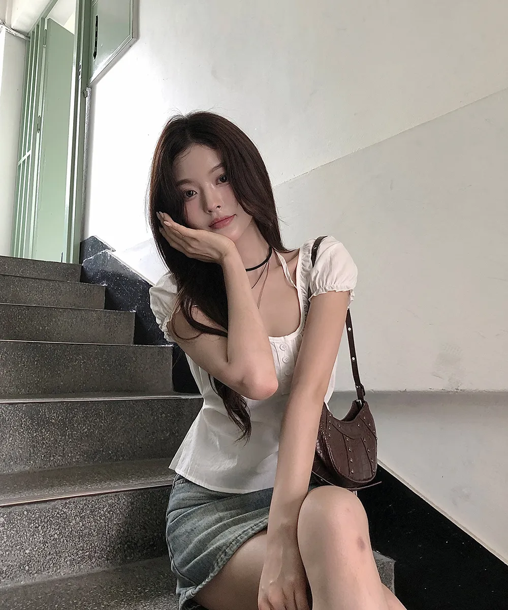 미니 스커트 모델 착용 이미지-S2L99