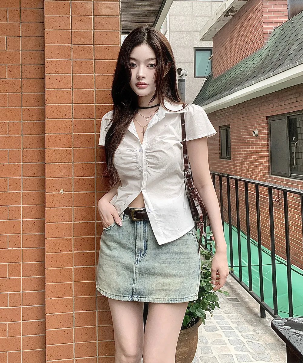 미니 스커트 모델 착용 이미지-S2L69