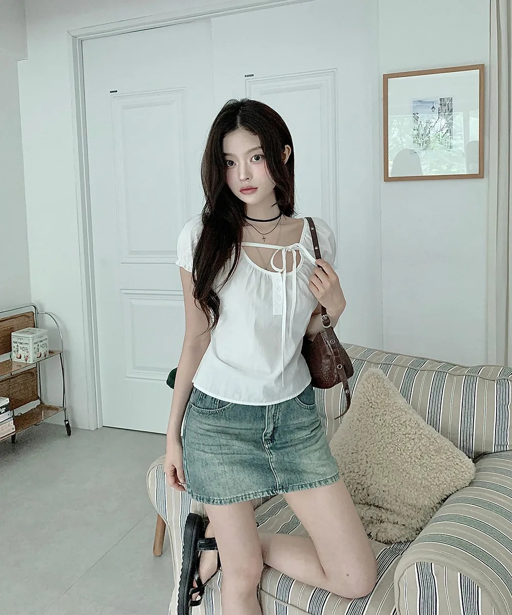 미니 스커트 모델 착용 이미지-S2L92