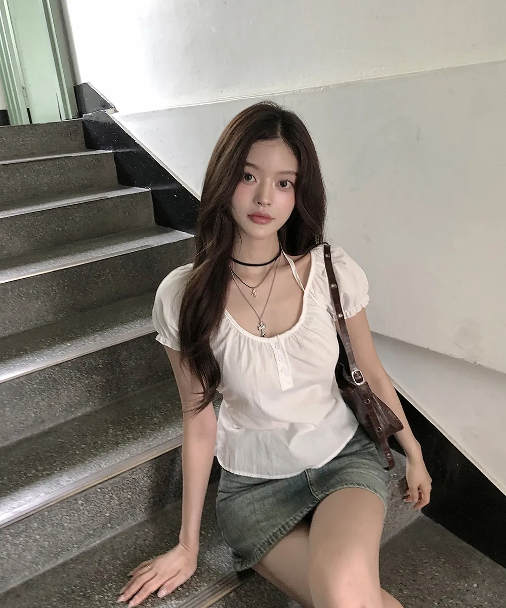 미니 스커트 모델 착용 이미지-S2L97