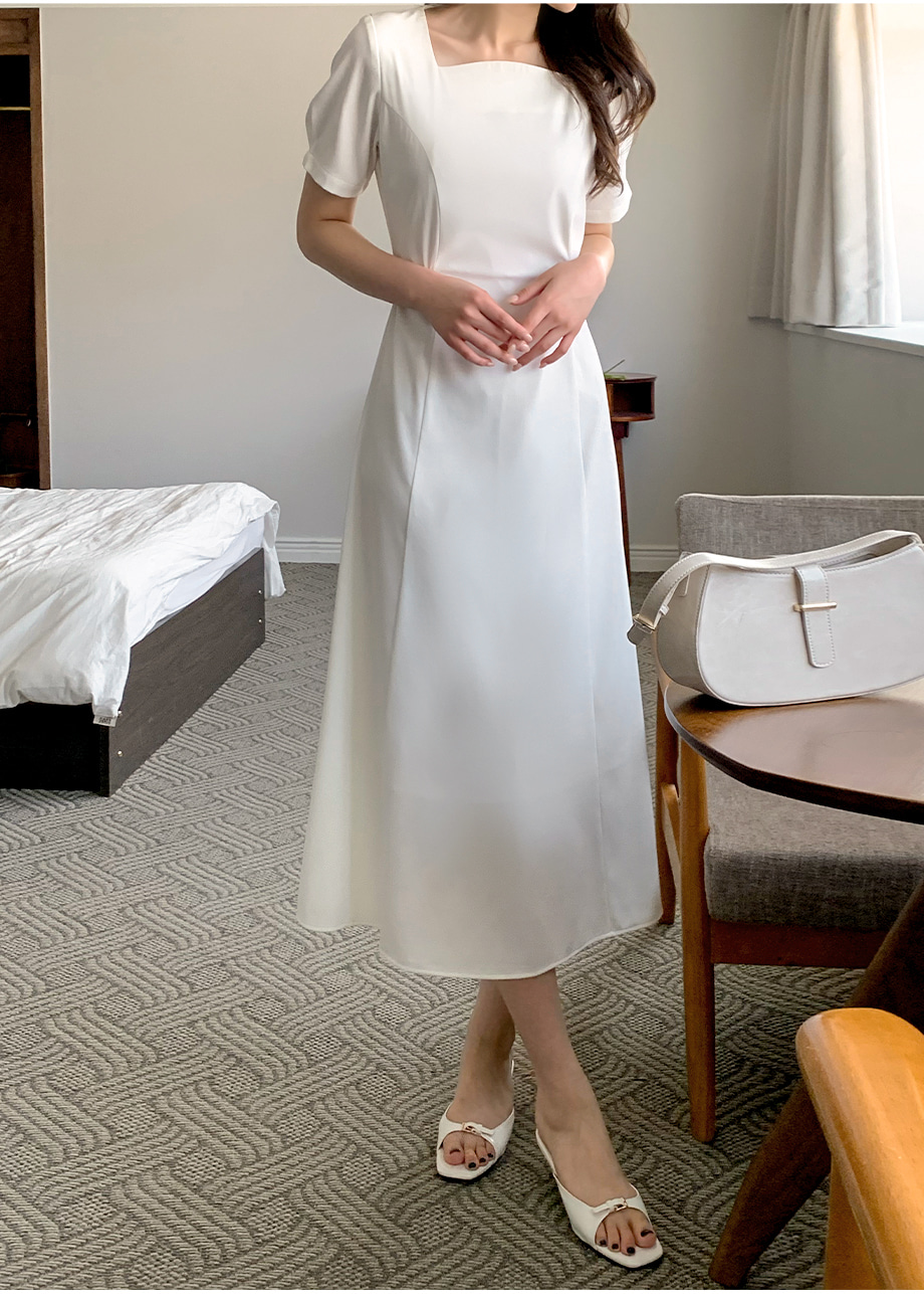 バックリボンツイードワンピ バックリボンIラインキャミワンピース[品番：AMTW0010287