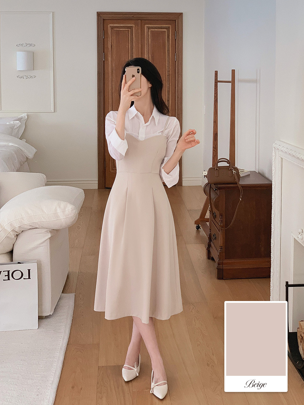OBLI ハートキャミワンピース ハート刺繍ティアードワンピース/ピンク | DRESS | OBLI