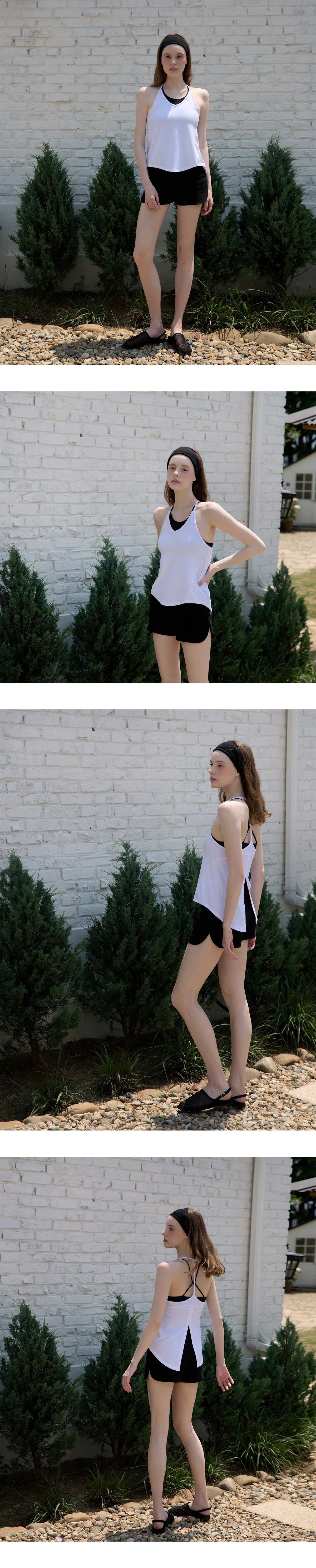 ホルターネックスリットAラインキャミソール | レディースファッション