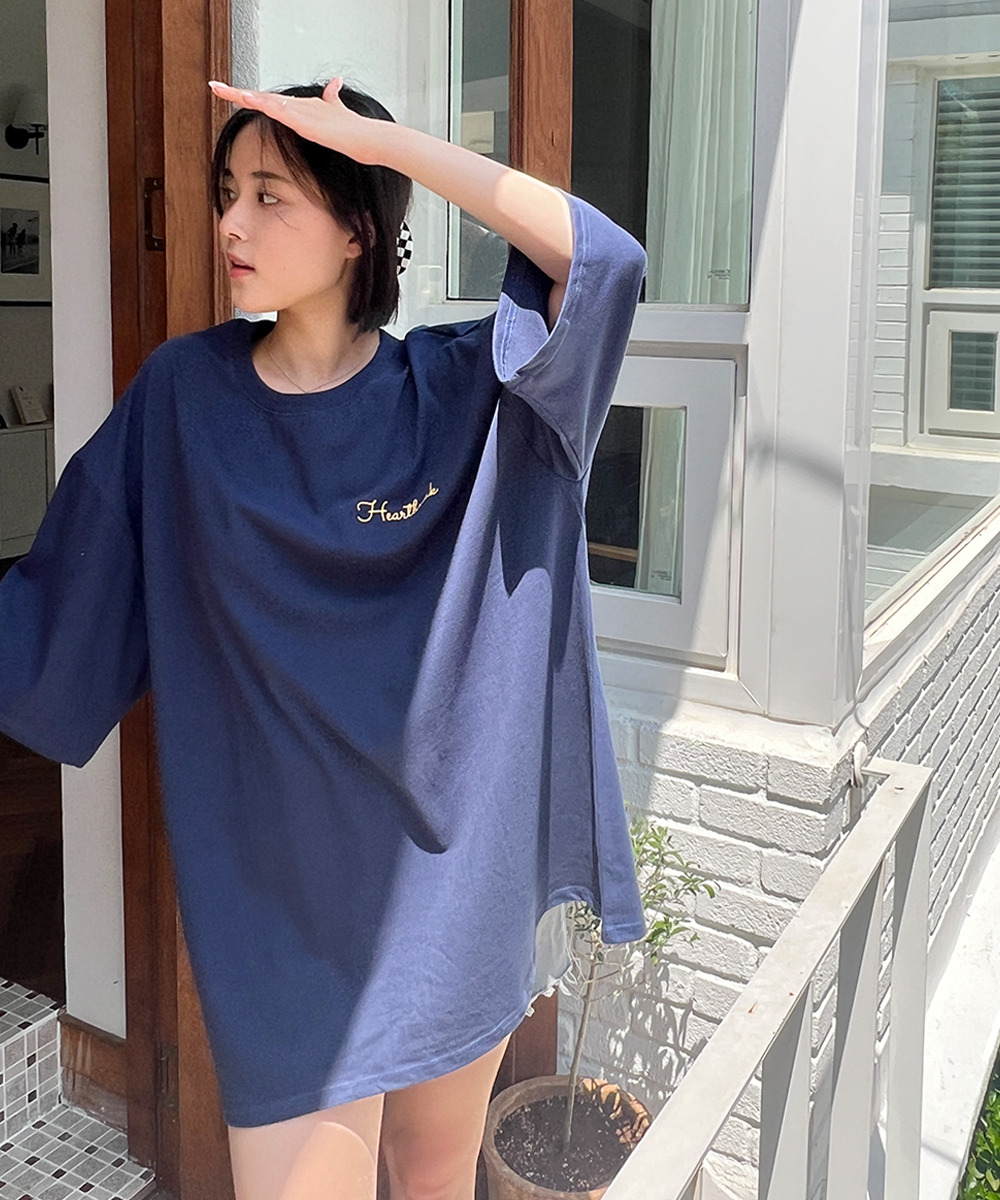 ボクシーロング半袖レタリングTシャツ | レディースファッション通販