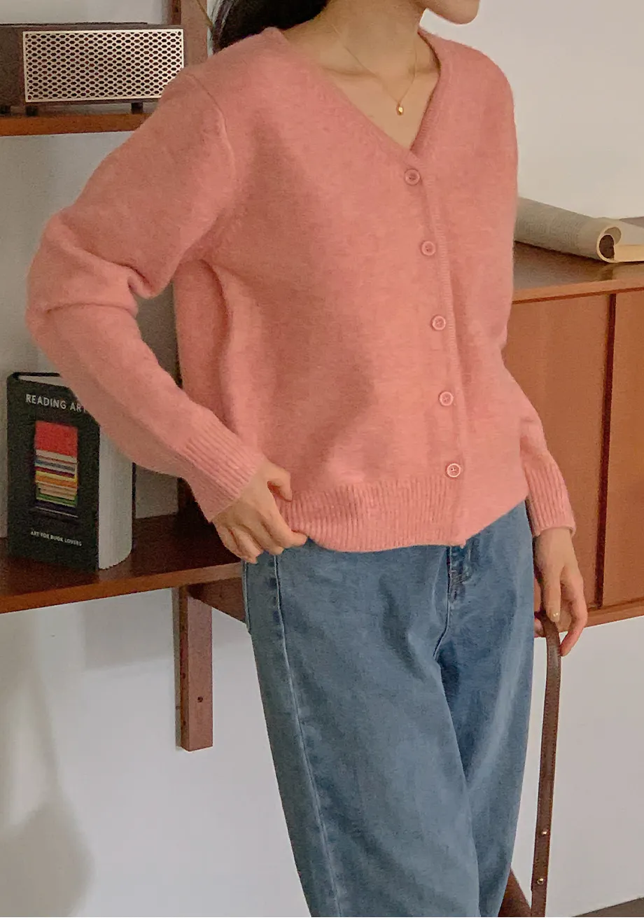 RIRINCO RIRINCO Vネックニット長袖カーディガン 