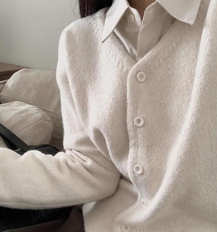 RIRINCO RIRINCO Vネックニット長袖カーディガン 