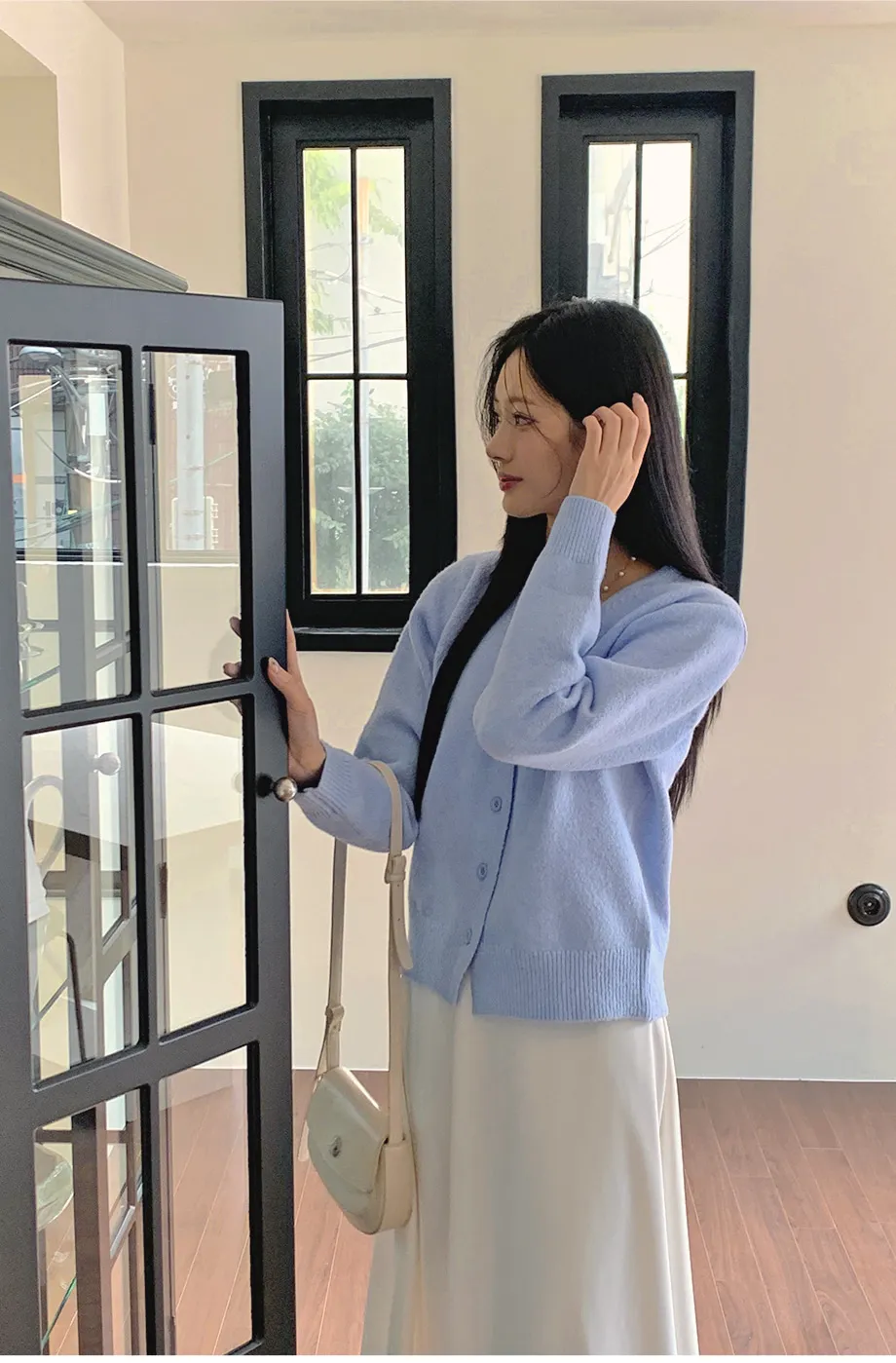 RIRINCO RIRINCO Vネックニット長袖カーディガン 