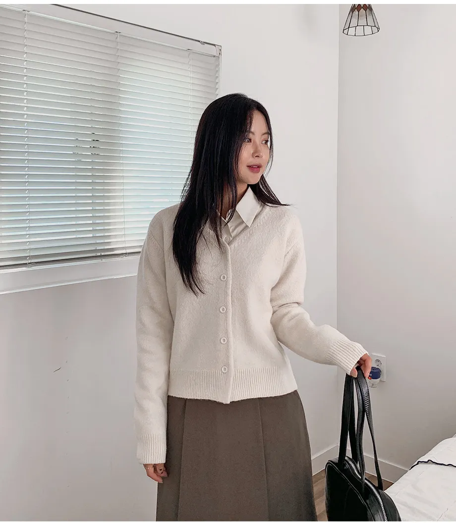 RIRINCO RIRINCO Vネックニット長袖カーディガン 