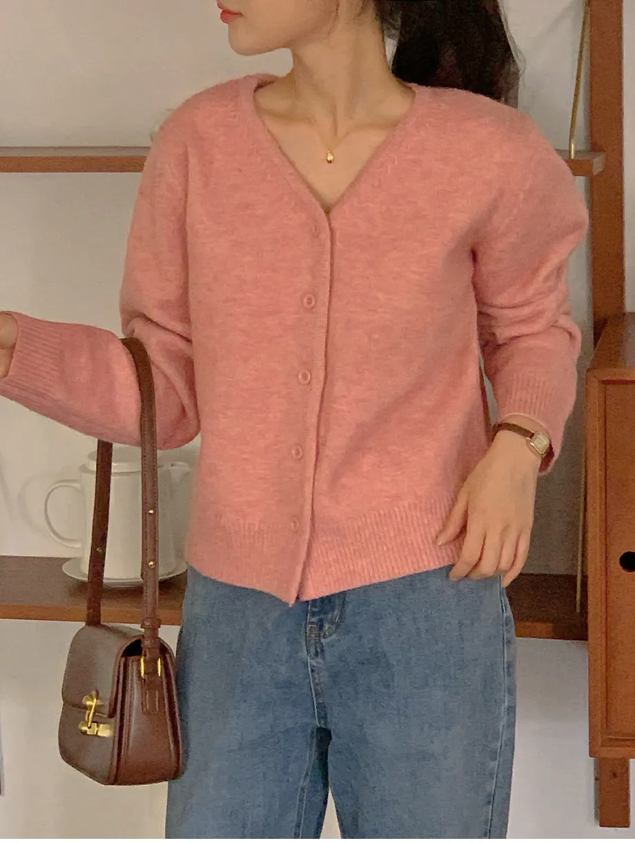RIRINCO RIRINCO Vネックニット長袖カーディガン 