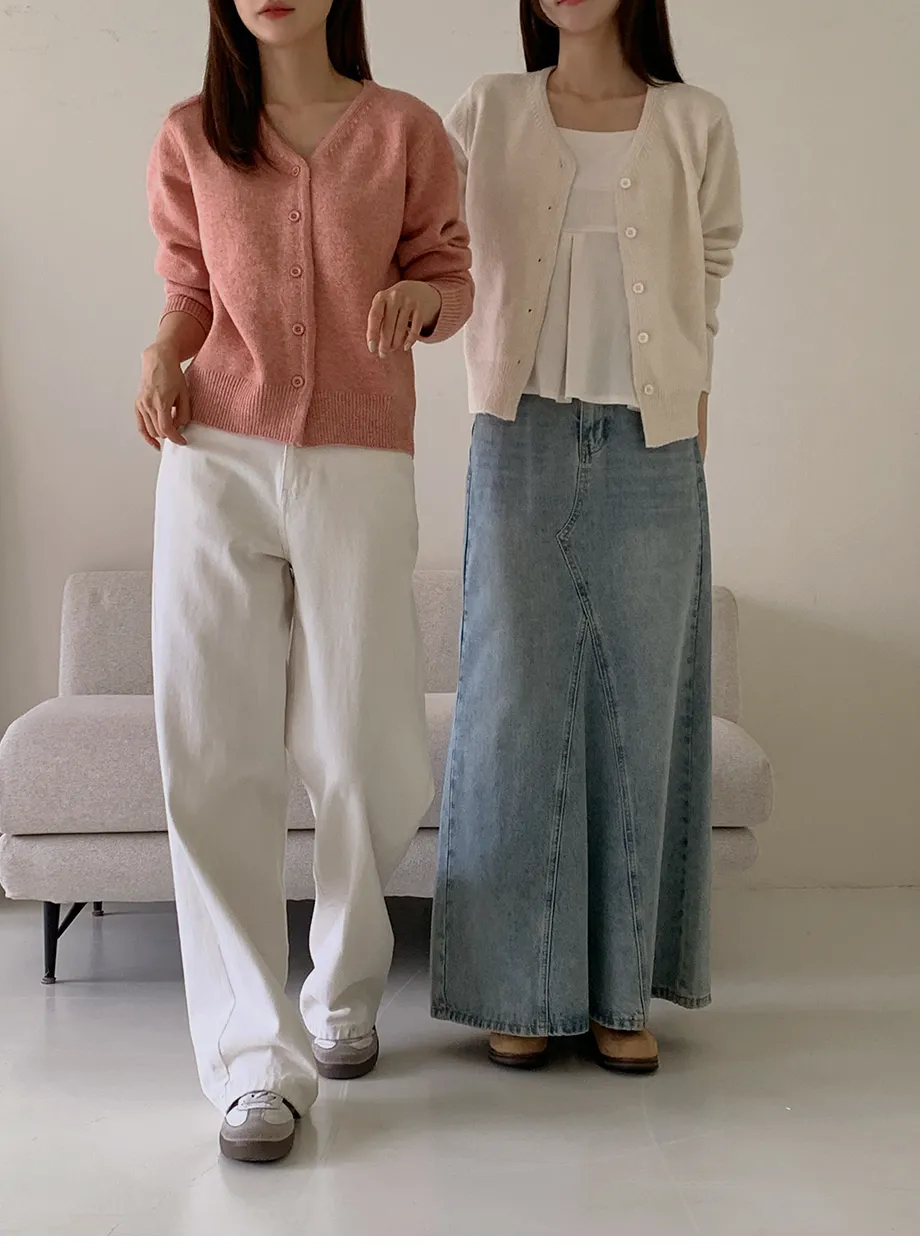 RIRINCO RIRINCO Vネックニット長袖カーディガン 